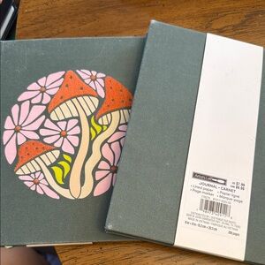 Green Journal with Mushroom Design